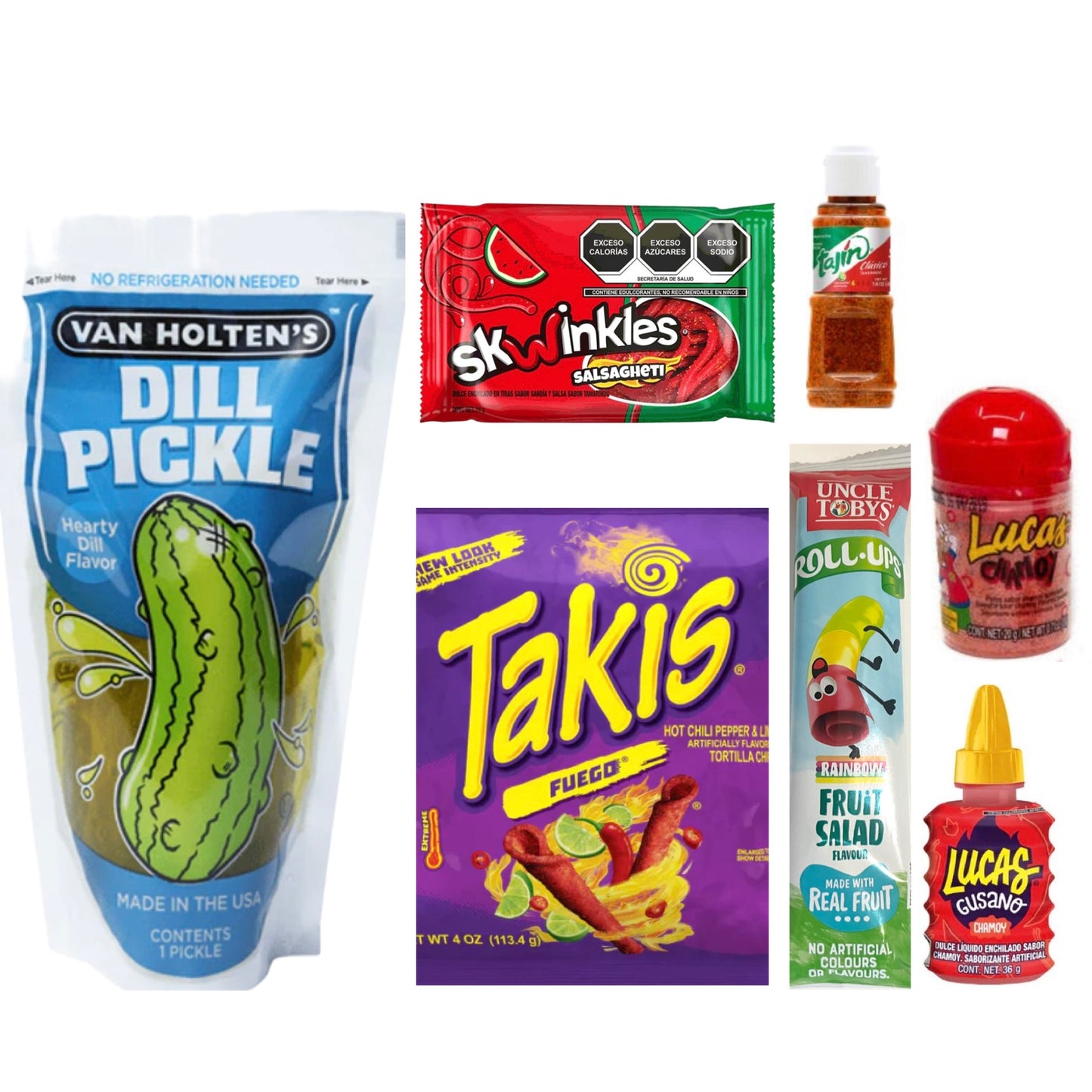 Chamoy Pickle and Takis TikTok Viral Kit Bundle Sour Dill Hot or Warheads Extreme Sour