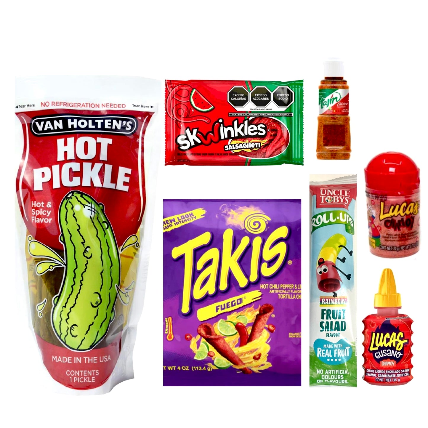 Chamoy Pickle and Takis TikTok Viral Kit Bundle Sour Dill Hot or Warheads Extreme Sour