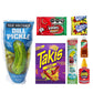 Takis & Fruit Gushers Pickle Kit Bundle Sour Dill Hot or Warheads extreme Sour