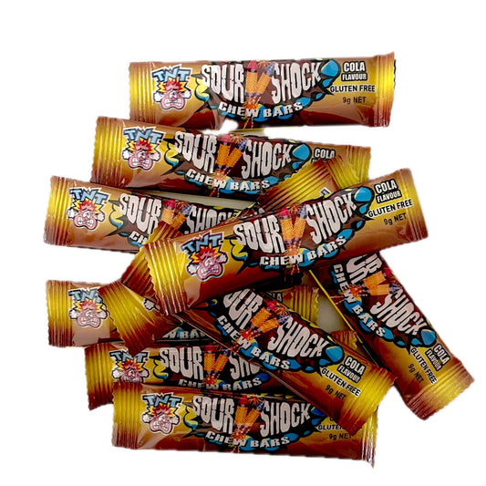 TNT Cola Sour Shock Chew Bars 9g x 10 Pieces