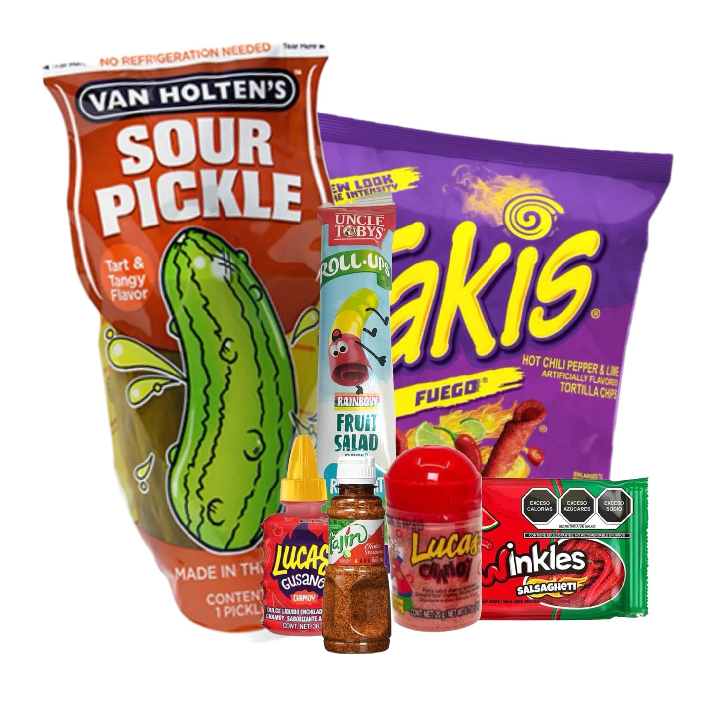 Chamoy Pickle and Takis TikTok Viral Kit Bundle Sour Dill Hot or Warheads Extreme Sour