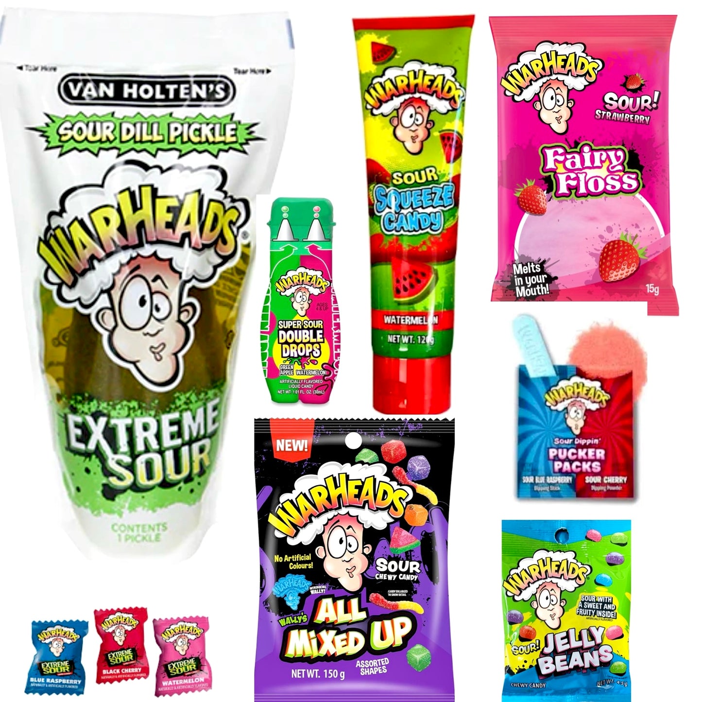 Warheads Extreme Sour Pickle Kit Gift Box