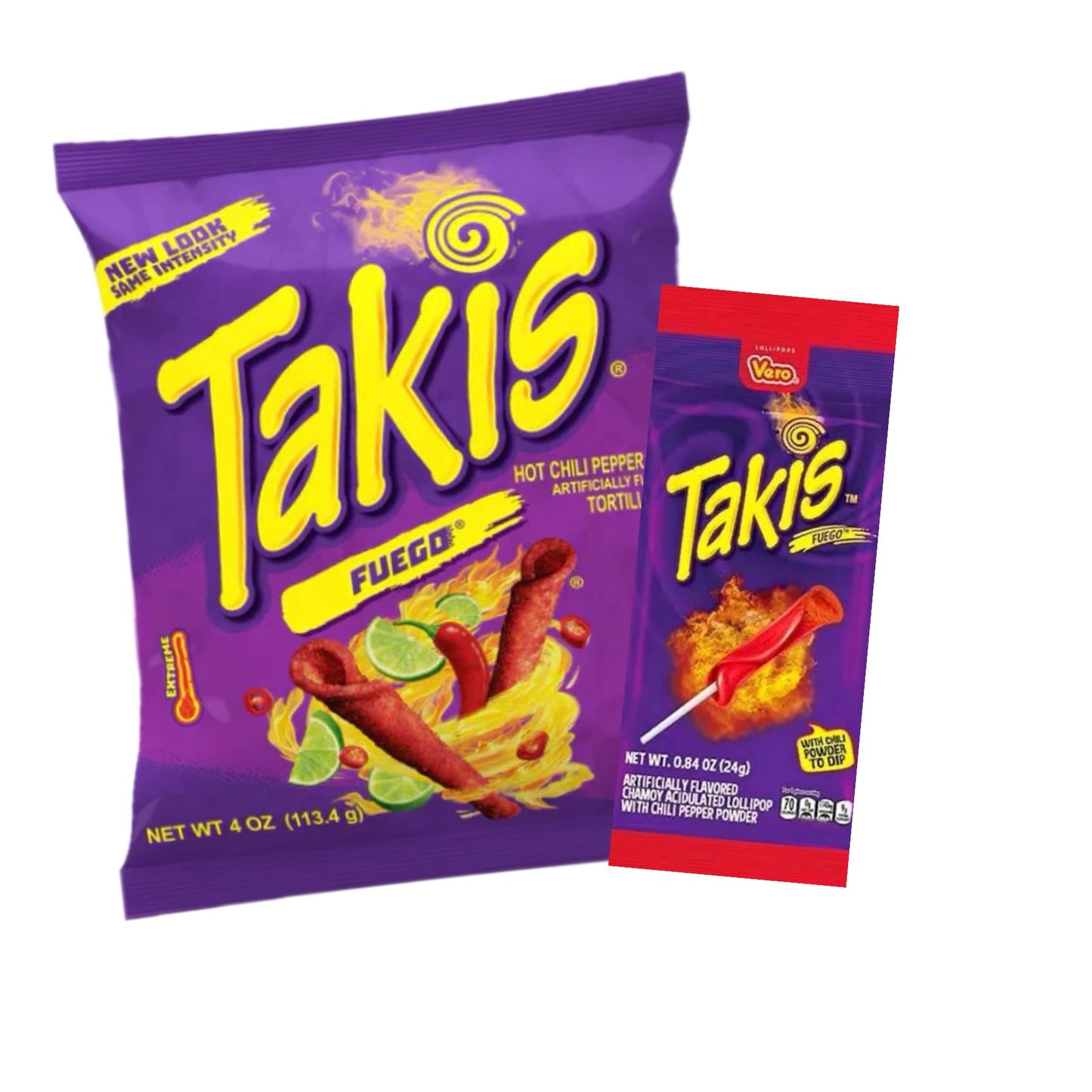 Takis Bundle Fuego 92.3g and Lolli Pop with Chilli Powder