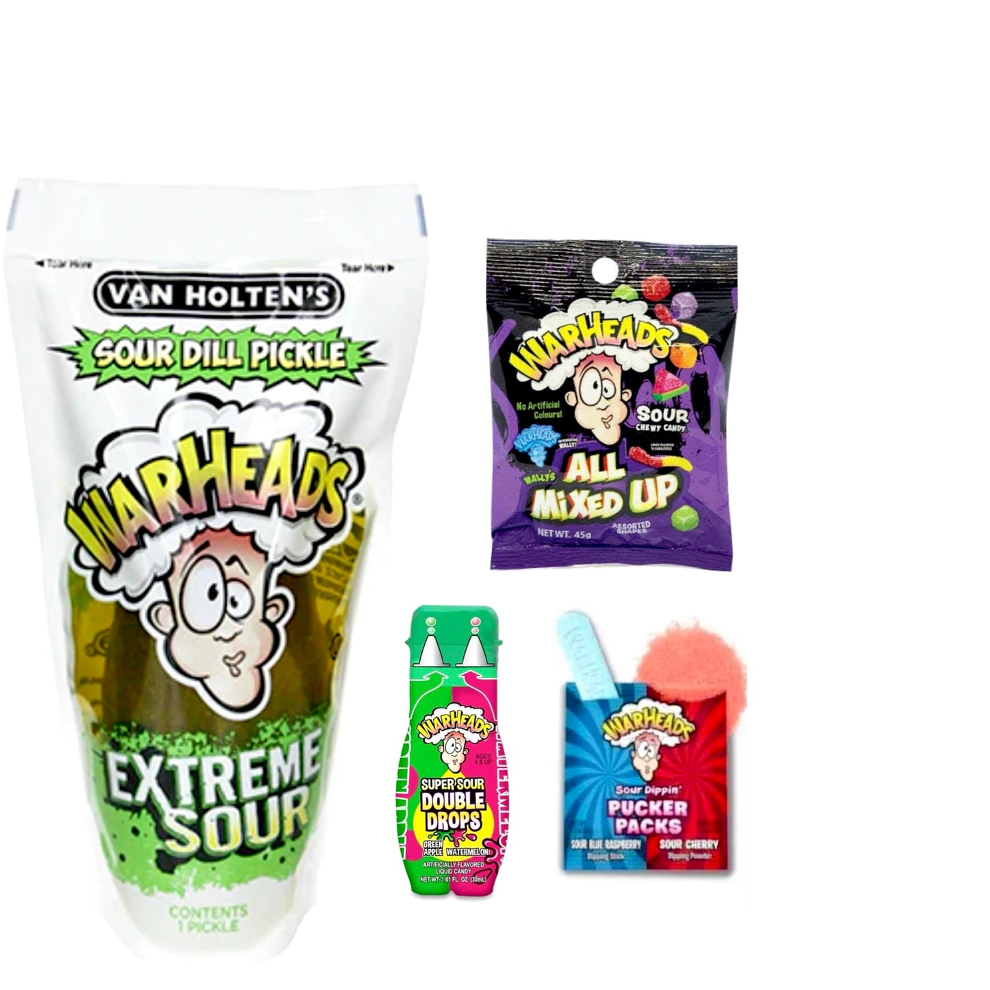 Warheads Extreme Sour Pickle Kit Mini Bundle